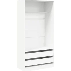 vidaXL Armarios Y Almacenamiento-Armario de madera contrachapada 100x50x200 cm