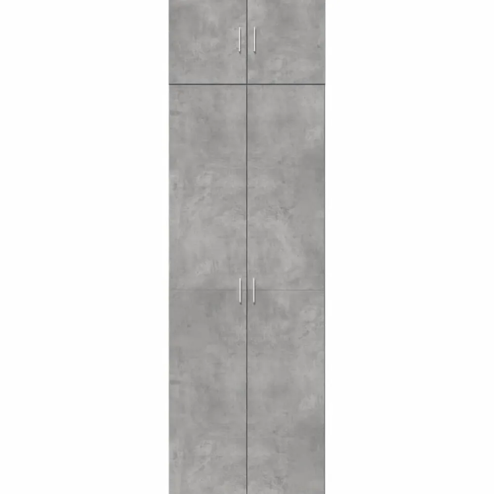 vidaXL Armarios Y Almacenamiento-Armario de madera de ingeniería gris hormigón 70x42,5x225 cm