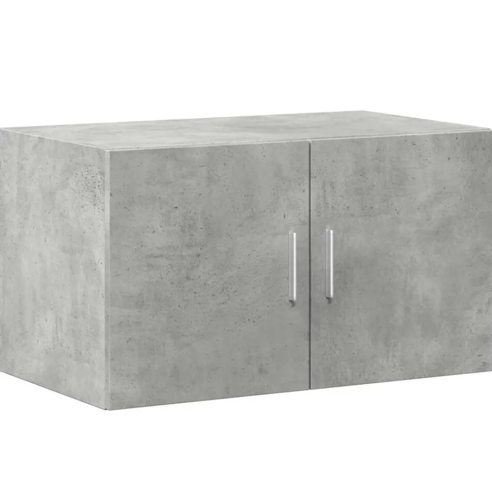 vidaXL Armarios Y Almacenamiento-Armario de madera de ingeniería gris hormigón 70x42,5x225 cm