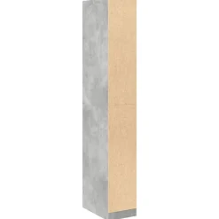 vidaXL Armarios Y Almacenamiento-Armario de madera de ingeniería gris hormigón 30x50x200 cm