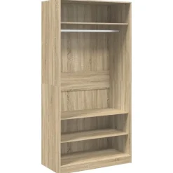 vidaXL Armarios Y Almacenamiento-Armario de madera contrachapada 100x50x200 cm