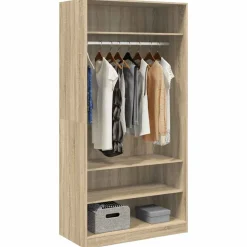 vidaXL Armarios Y Almacenamiento-Armario de madera contrachapada 100x50x200 cm
