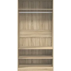 vidaXL Armarios Y Almacenamiento-Armario de madera contrachapada 100x50x200 cm