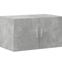 vidaXL Armarios Y Almacenamiento-Armario de madera de ingeniería gris hormigón 70x42,5x225 cm