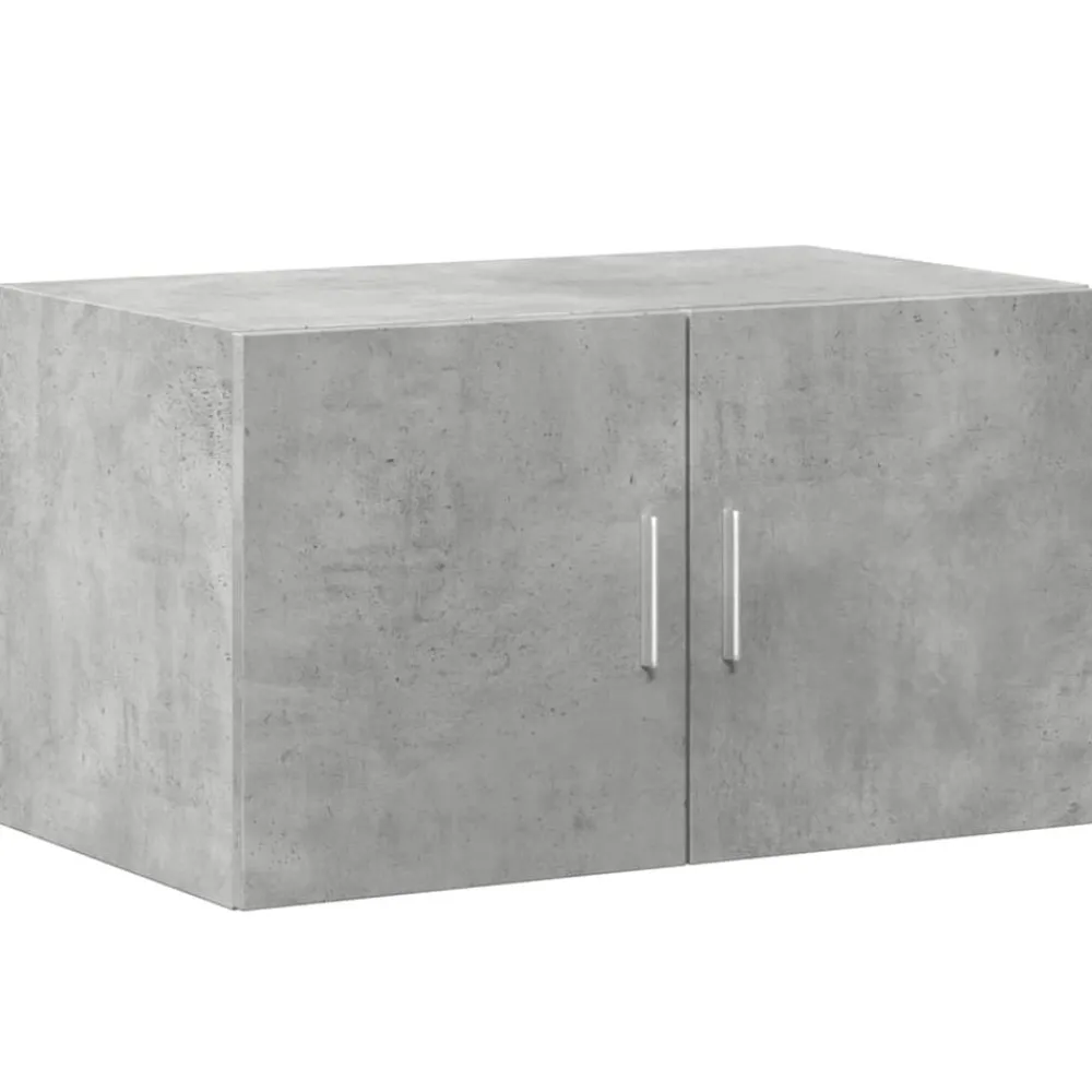 vidaXL Armarios Y Almacenamiento-Armario de madera de ingeniería gris hormigón 70x42,5x225 cm