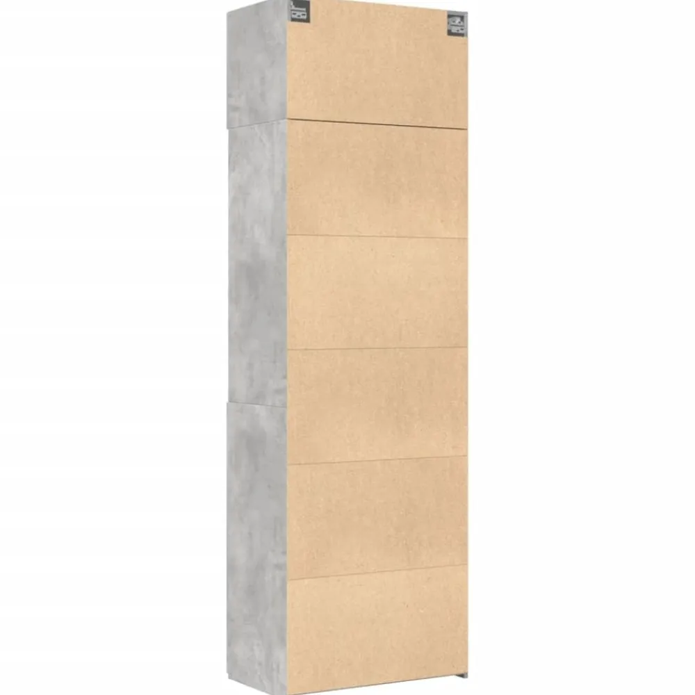 vidaXL Armarios Y Almacenamiento-Armario de madera de ingeniería gris hormigón 70x42,5x225 cm