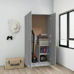 vidaXL Armario de madera contrachapada 82,5x51,5x180 cm Gris sonoma Hot