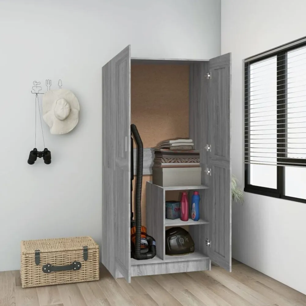 vidaXL Armario de madera contrachapada 82,5x51,5x180 cm Gris sonoma Hot