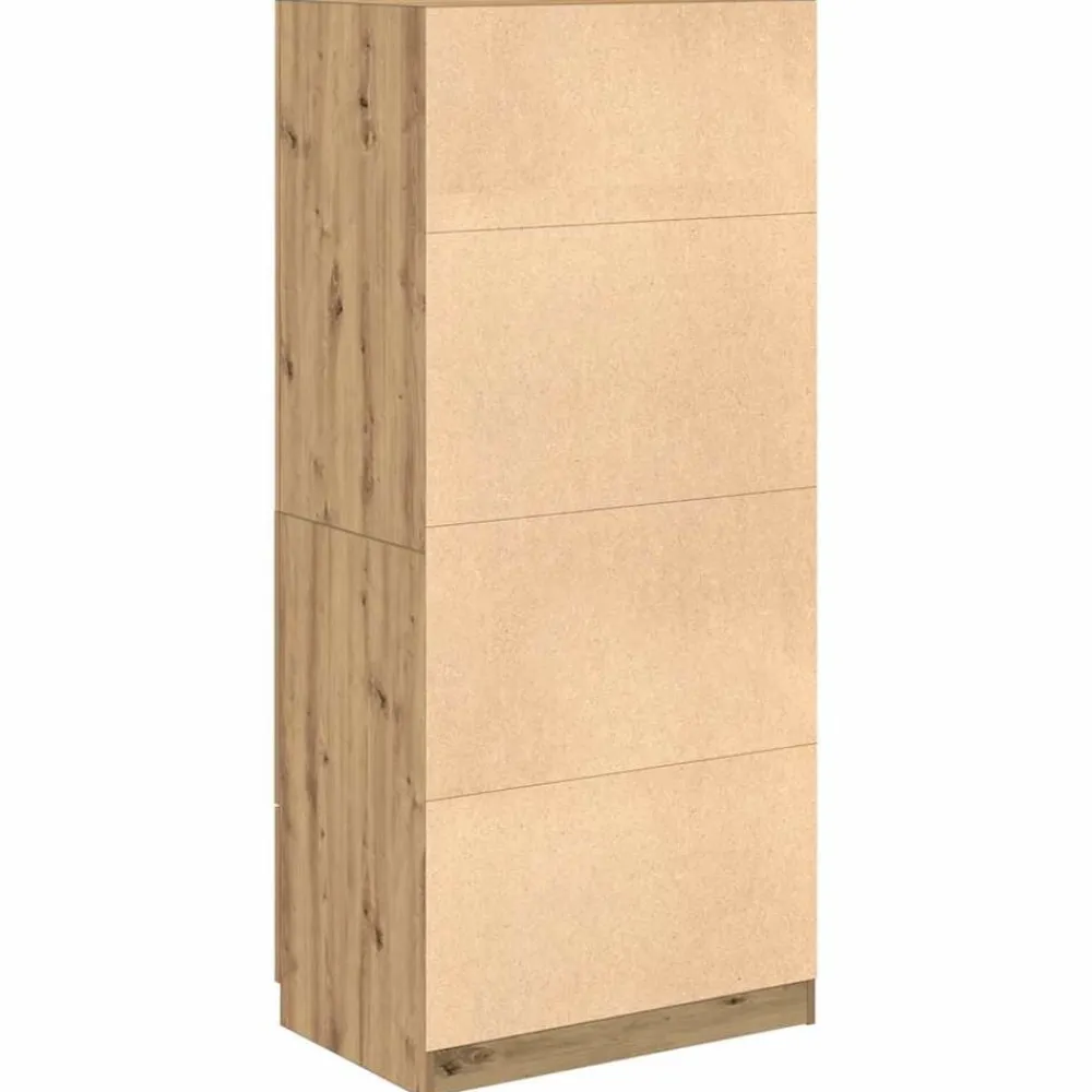 vidaXL Armarios Y Almacenamiento-Armario de madera de ingeniería roble artesanal 80x52x180 cm