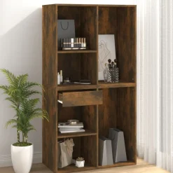 vidaXL Armarios Y Almacenamiento-Armario de maquillaje madera color 80x40x75 cm