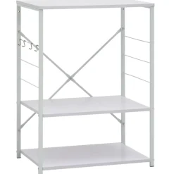 vidaXL Armario de microondas madera ingeniería 60x39,6x79,5 cm Blanco New