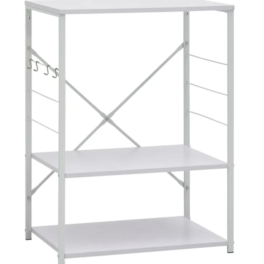 vidaXL Armario de microondas madera ingeniería 60x39,6x79,5 cm Blanco New