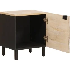 vidaXL Armario de Noche 40 x 33 x 46 cm Madera de mango maciza Acabado lavado Online
