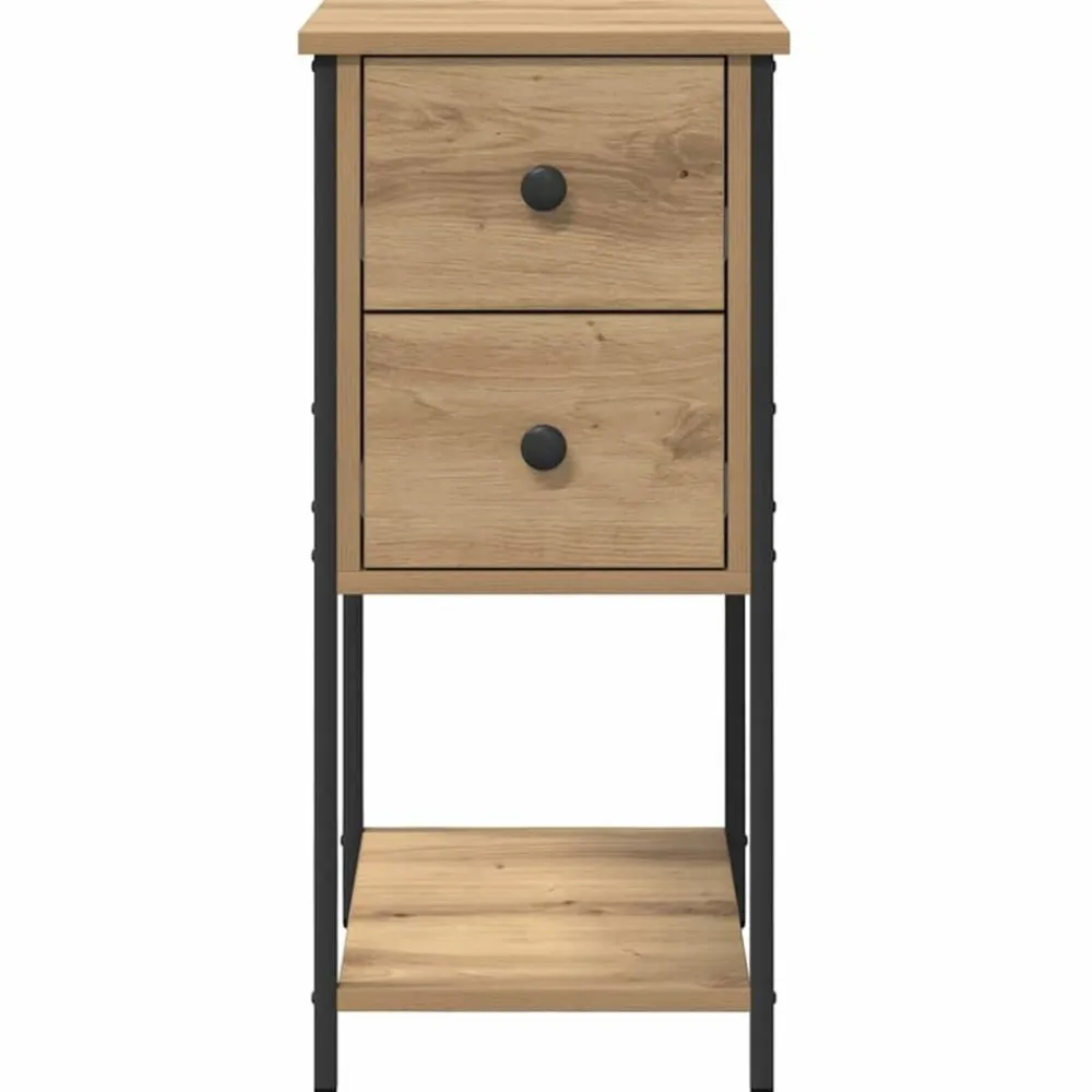 vidaXL Armario de Noche con cajón 32 x 42 x 70 cm Roble artisan Discount