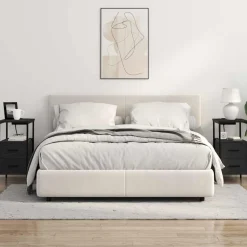 vidaXL Armario de Noche con cajón 30 x 48 x 61 cm Roble negro Best