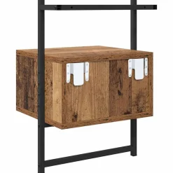 vidaXL Mesas-Armario de Noche con cajón Madera vieja 35 x 30 x 51 cm