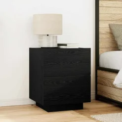 vidaXL Armario de Noche con cajón 45 x 40 x 55 cm Roble negro Online
