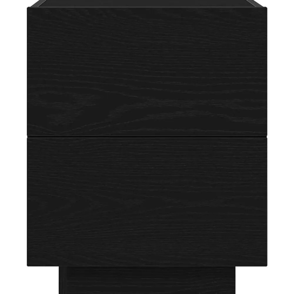 vidaXL Armario de Noche con cajón 45 x 40 x 55 cm Roble negro Online