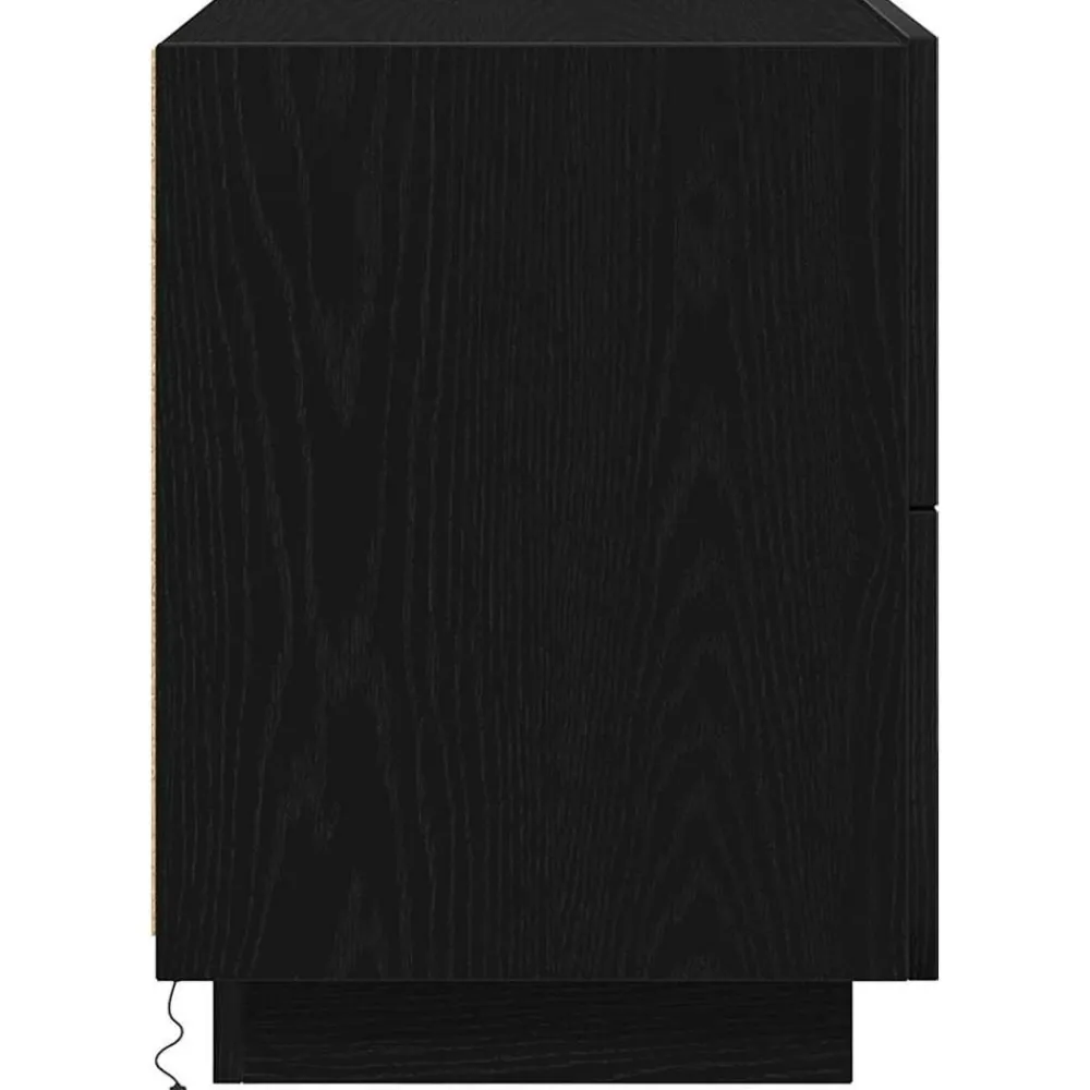 vidaXL Armario de Noche con cajón 45 x 40 x 55 cm Roble negro Online