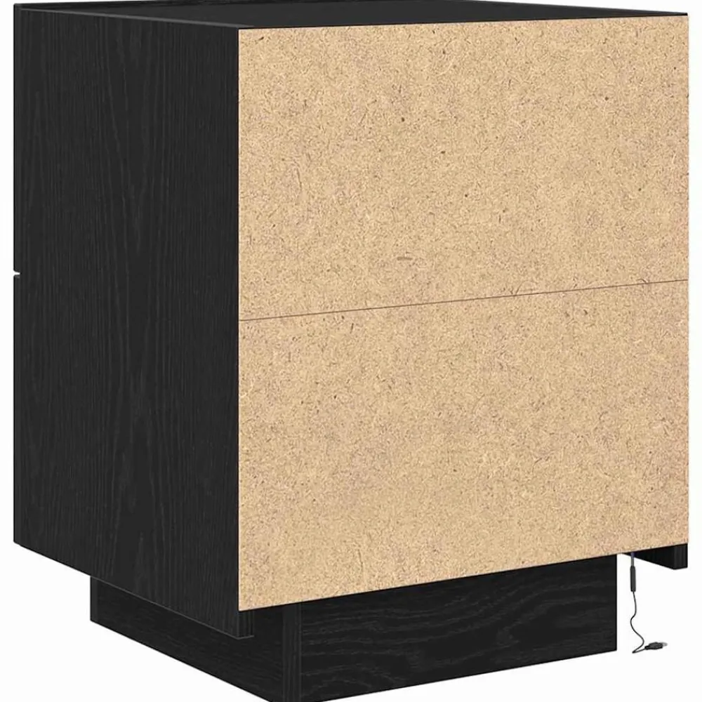 vidaXL Armario de Noche con cajón 45 x 40 x 55 cm Roble negro Online