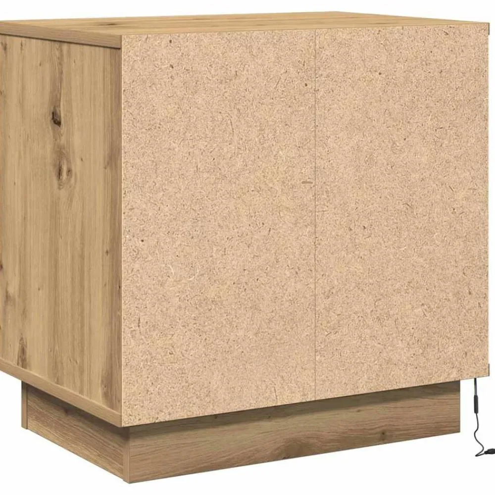 vidaXL Mesas-Armario de Noche con cajón Roble artesanal 50 x 34,5 x 50 cm.