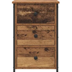 vidaXL Armario de Noche con cajón Marrón 40 x 36 x 60 cm Madera envejecida Outlet