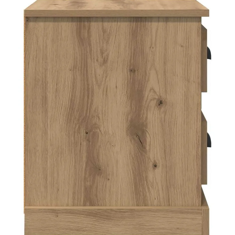 vidaXL Armario de Noche con cajón Roble artesanal 39 x 39 x 47.5 cm Roble artisan New