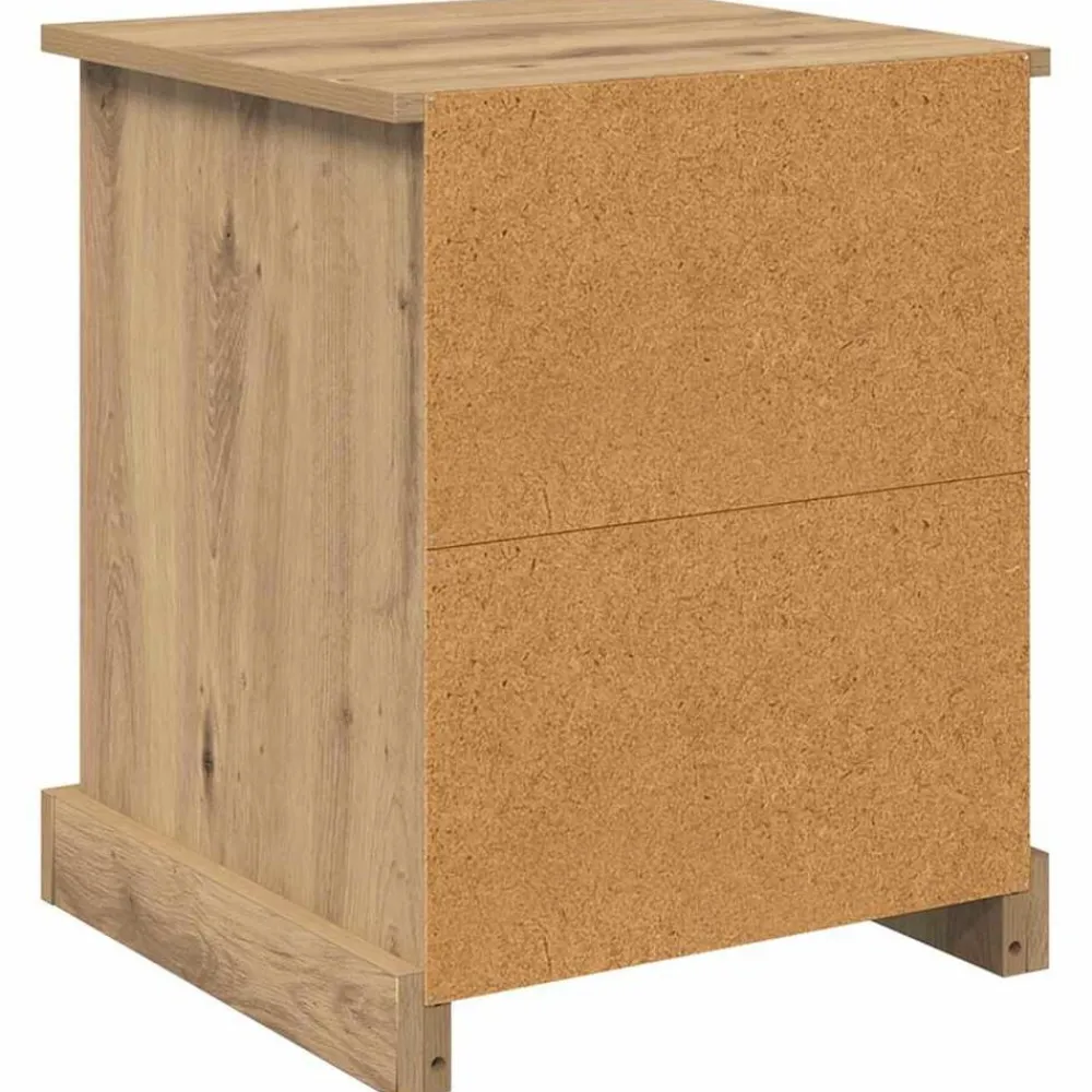 vidaXL Armario de Noche con cajón Roble artesanal 39 x 39 x 47.5 cm Roble artisan New
