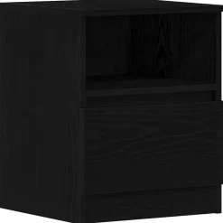 vidaXL Armario de Noche con cajón 40 x 40 x 50 cm Roble negro Hot