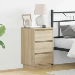 vidaXL Armario de Noche con cajón 39 x 34,5 x 65 cm Roble Sonoma Discount