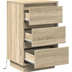 vidaXL Armario de Noche con cajón 39 x 34,5 x 65 cm Roble Sonoma Discount