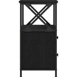 vidaXL Armario de Noche con cajón 34 x 35,5 x 70 cm Roble negro Clearance