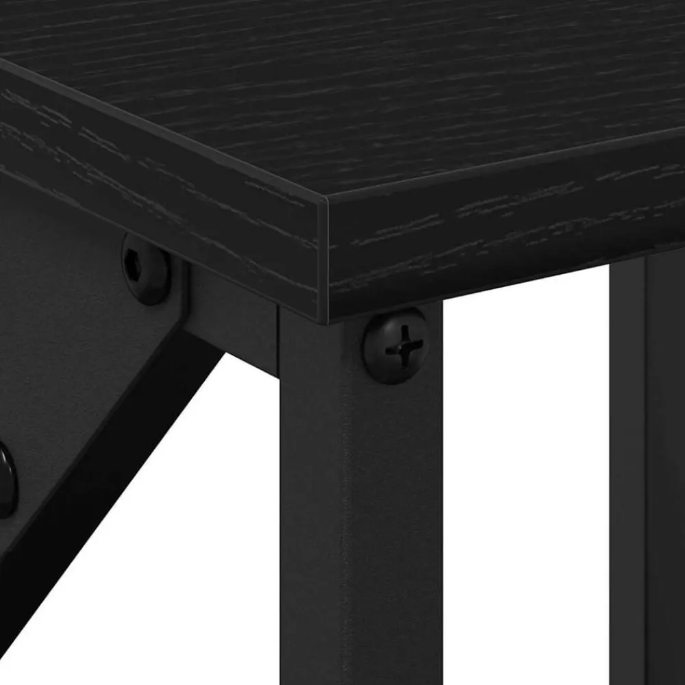 vidaXL Armario de Noche con cajón 34 x 35,5 x 70 cm Roble negro Clearance