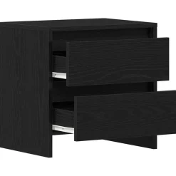 vidaXL Armario de Noche con cajón 45 x 34 x 44,5 cm Roble negro Outlet
