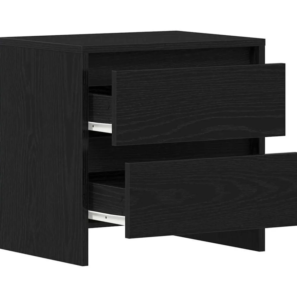 vidaXL Armario de Noche con cajón 45 x 34 x 44,5 cm Roble negro Outlet