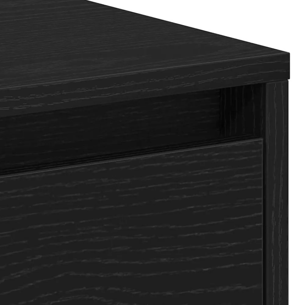 vidaXL Armario de Noche con cajón 45 x 34 x 44,5 cm Roble negro Outlet