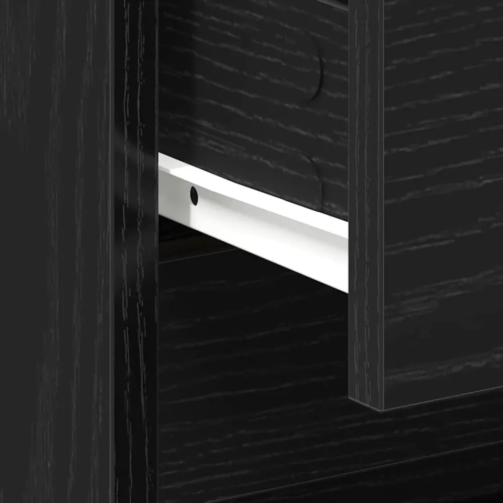 vidaXL Armario de Noche con cajón 45 x 34 x 44,5 cm Roble negro Outlet