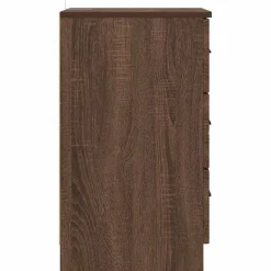 vidaXL Mesas-Armario de Noche con cajón Marrón roble 38 x 38 x 66 cm