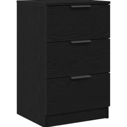 vidaXL Armario de Noche con cajón Roble Negro 40 x 65 x 65 cm Hot