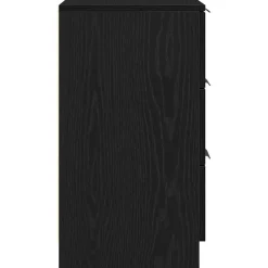 vidaXL Armario de Noche con cajón Roble Negro 40 x 65 x 65 cm Hot