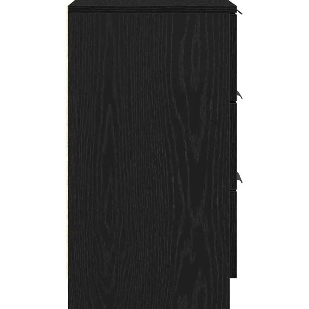 vidaXL Armario de Noche con cajón Roble Negro 40 x 65 x 65 cm Hot