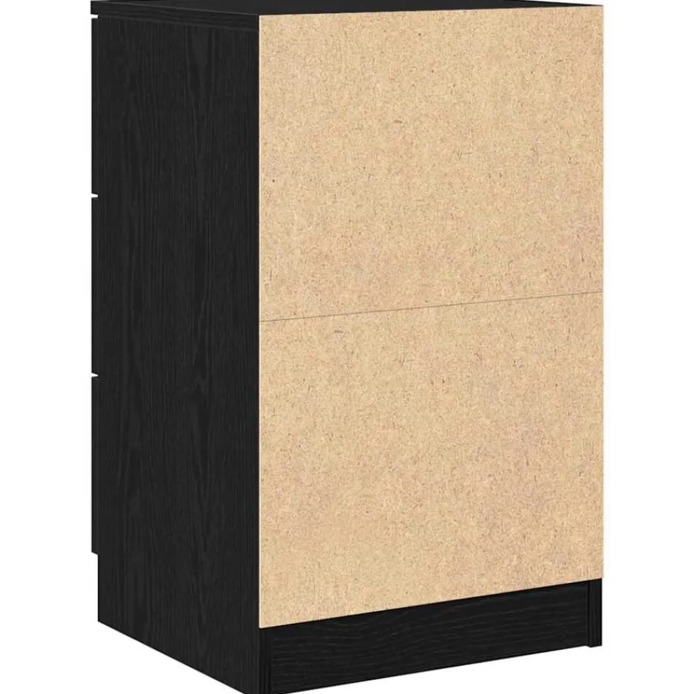 vidaXL Armario de Noche con cajón Roble Negro 40 x 65 x 65 cm Hot