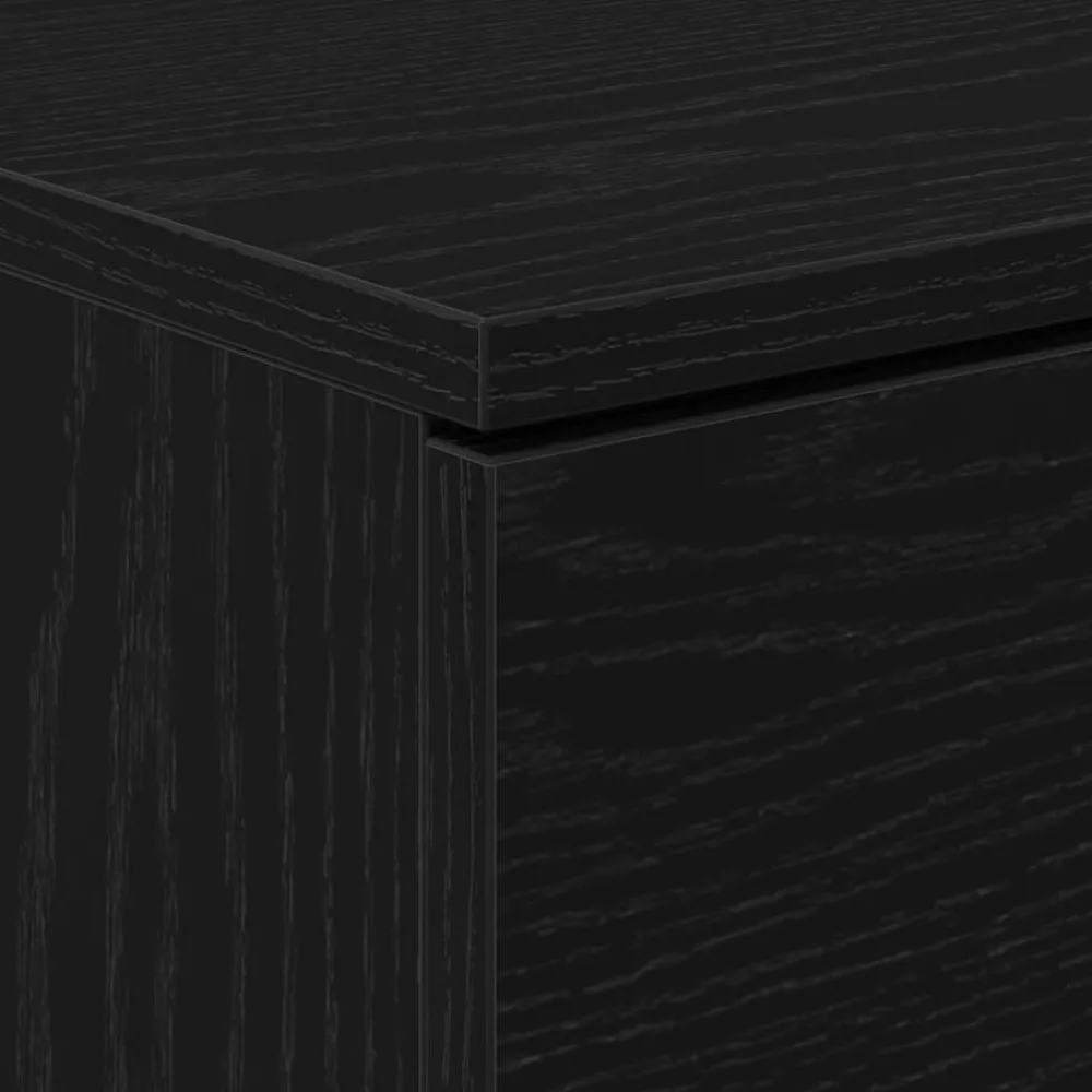 vidaXL Armario de Noche con cajón Roble Negro 40 x 65 x 65 cm Hot