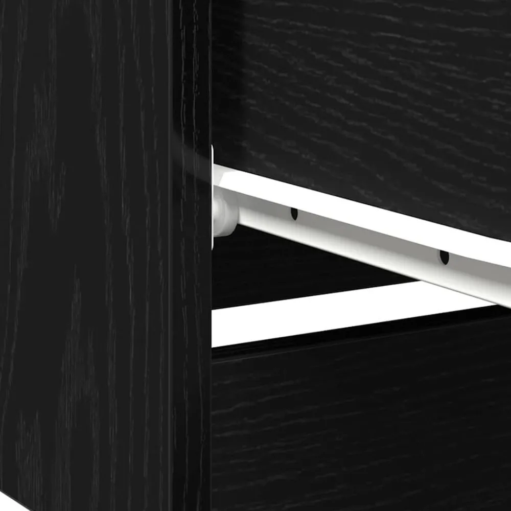 vidaXL Armario de Noche con cajón Roble Negro 40 x 65 x 65 cm Hot