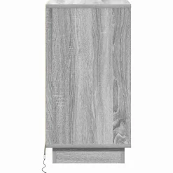 vidaXL Mesas-Armario de Noche Gris 39 x 34,5 x 65 cm Madera de ingeniería