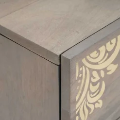 vidaXL Mesas-Armario de Noche 40 x 33 x 46 cm Madera de mango maciza