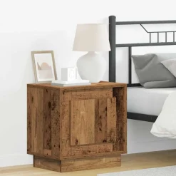 vidaXL Armario de Noche Madera vieja 44 x 34,5 x 45 cm Madera envejecida Clearance