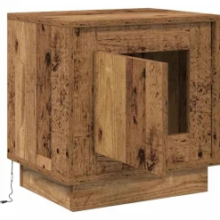 vidaXL Armario de Noche Madera vieja 44 x 34,5 x 45 cm Madera envejecida Clearance