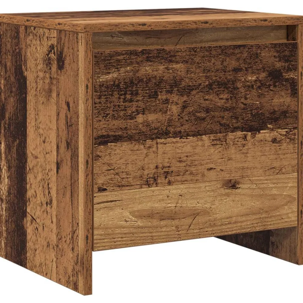 vidaXL Armario de Noche Madera vieja 45 x 34 x 44,5 cm Madera envejecida Discount
