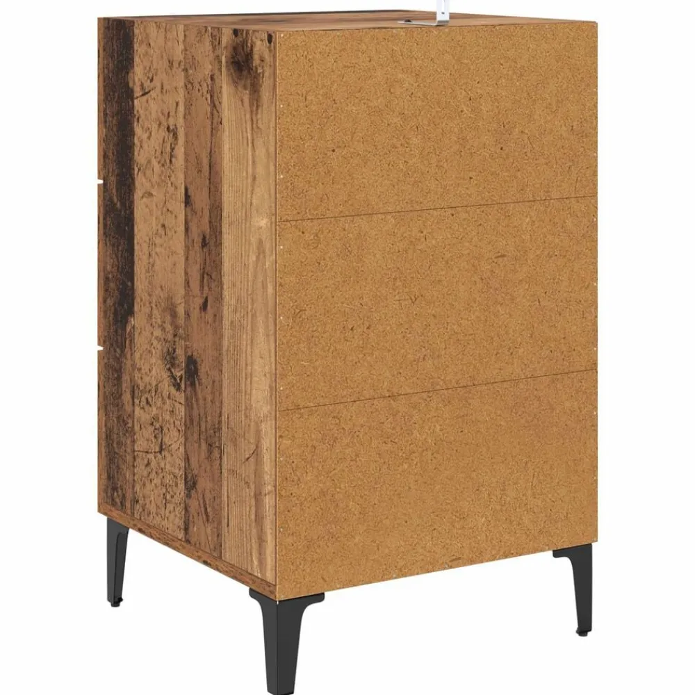 vidaXL Mesas-Armario de Noche Madera vieja 40 x 40.5 x 66 cm